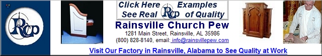 Rainsville Church Pew