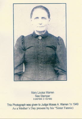Mary Louisa Stamper Warren c1900